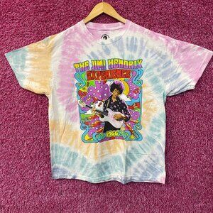 Jimi Hendrix Experience 1966 Graphic Tie-Dye T-Shirt Large